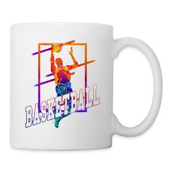Basketball Basketballspieler Spieler Vintage Bunt - Tasse - Weiß - Rechts
