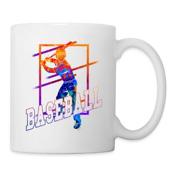 Baseball Baseball Player Vintage Colorful - Mug - white - Right