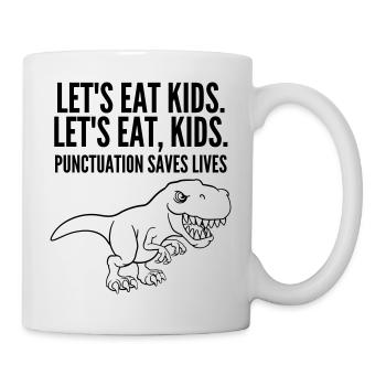 Une ponctuation amusante sauve des vies - Mug blanc - blanc - Droite