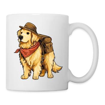 Golden Retriever Dog the Explorer - Mug - white - Right
