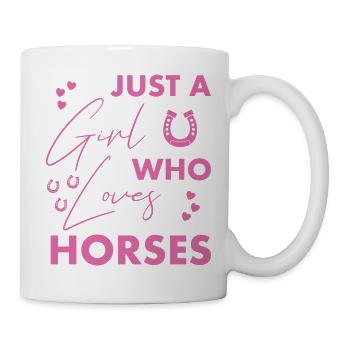 Girl who loves Horses - Mug - white - Right