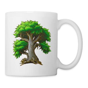 Lebenssäule: Der majestätische Baum - Tasse - Weiß - Rechts