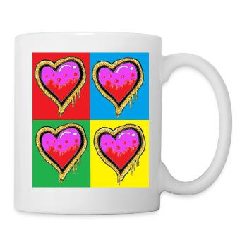 pop 4 Hearts - Mug - white - Right