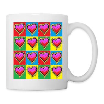 Subway Graffiti Hearts - Mug - white - Right
