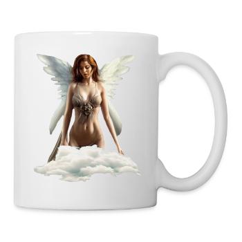 Un ange et un nuage veillent sur l’humanité dans Desig - Mug blanc - blanc - Droite