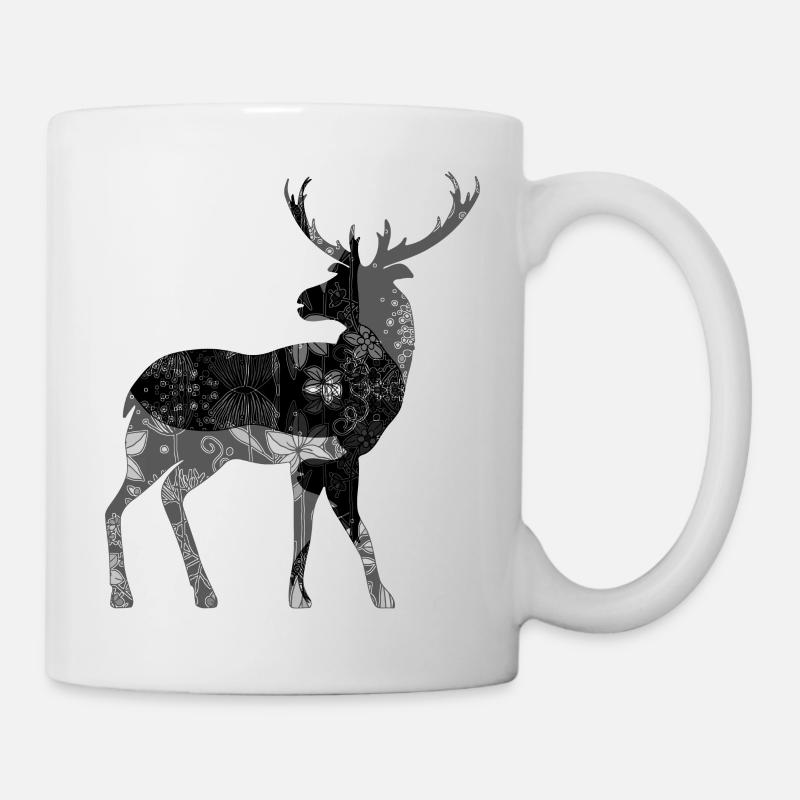 Hirsch - Tasse - Weiß