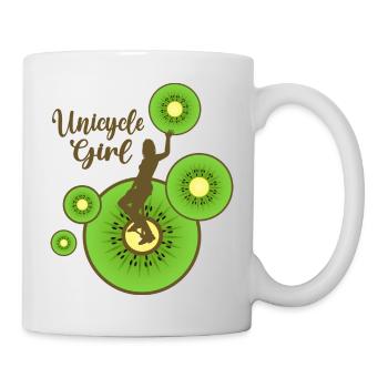 unicycle unicycle artist unicycle unicycle-girl - Mug - white - Right