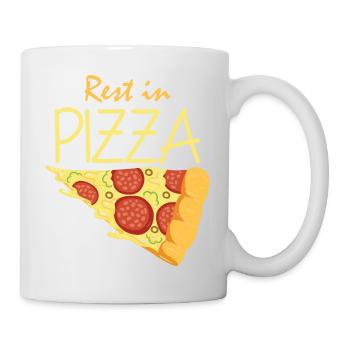 Rest in Pizza - Tasse - Weiß - Rechts