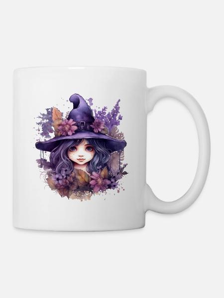 Entzückende Baby Girl Hexe Gothic Fantasy Vibes - Tasse - Weiß