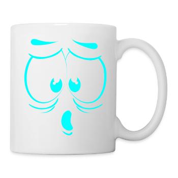 verrücktes gesicht glückliche karikatur glückliches gesicht karikatur - Tasse - Weiß - Rechts