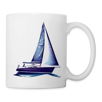 Segeln Segelsport Segelschiff Segelboot Segler - Tasse - Weiß - Rechts