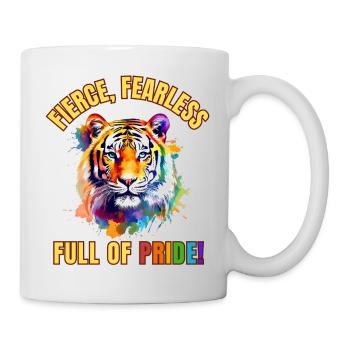 Gay Pride - Féroce, intrépide et plein de fierté ! - Mug blanc - blanc - Droite