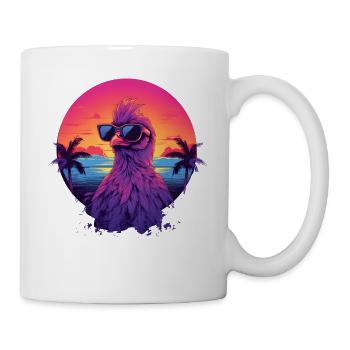 Synthwave Chicken Sunset - Mug blanc - blanc - Droite