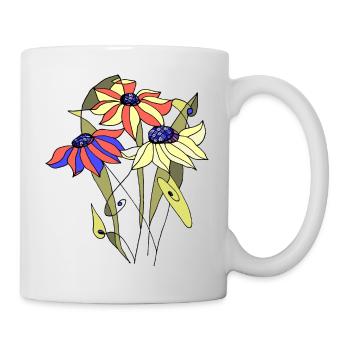 Fleur - Mug blanc - blanc - Droite