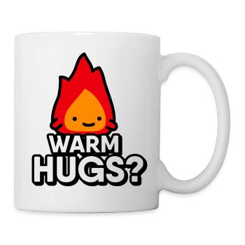 Cute Flame: Warm Hugs? - Digital Drawing - Mug - white - Right