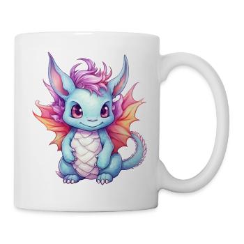 Dragon Kawaii Drawing - Mug - white - Right