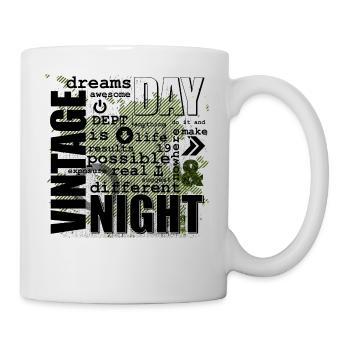JOUR &NUIT - Mug blanc - blanc - Droite