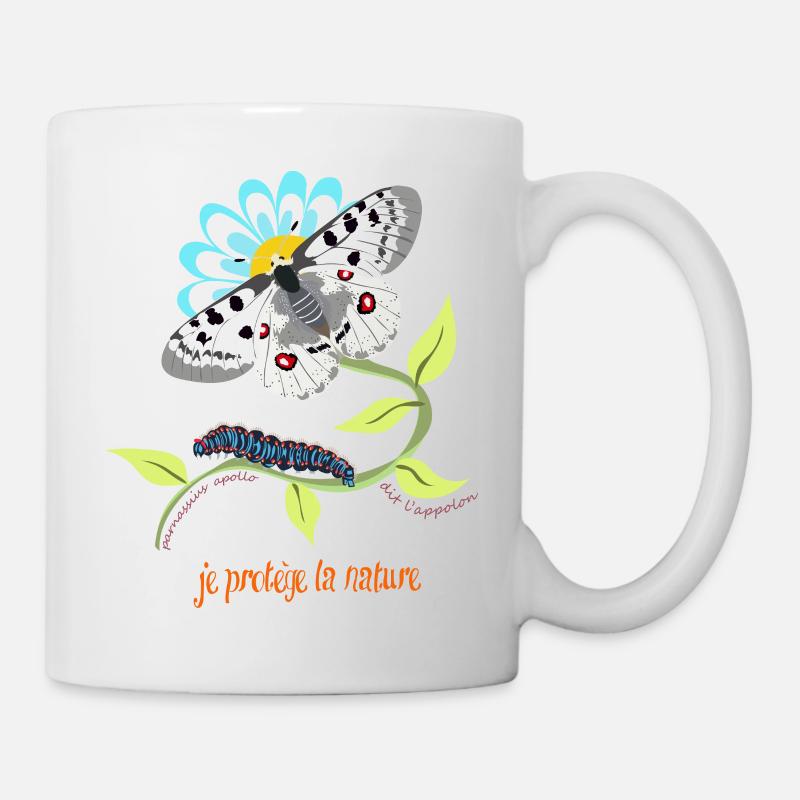 Apollo-Schmetterling - Tasse - Weiß
