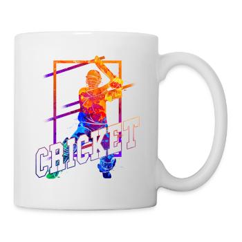Cricket Cricketer Batsman Team Sport Colorful - Mug - white - Right