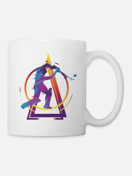 Cricket Cricketer Batsman Sport Vintage - Mug - white