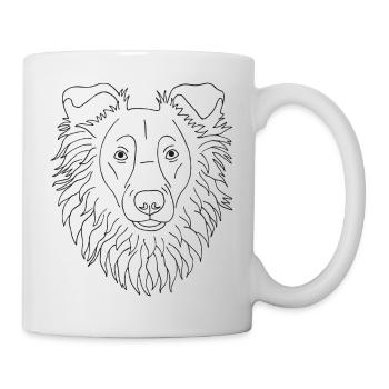 Collie - Tasse - Weiß - Rechts