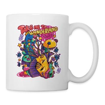 Emmenez-moi au pays des merveilles - Mug blanc - blanc - Droite