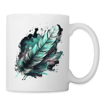 Feder Federn Indianer Geschenk - Tasse - Weiß - Rechts
