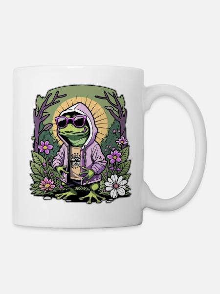 Rapper-Frosch - Tasse - Weiß