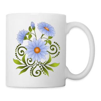 Fleur - Mug blanc - blanc - Droite