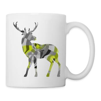 Hirsch - Tasse - Weiß - Rechts