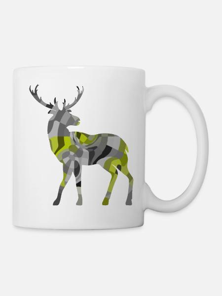 Hirsch - Tasse - Weiß