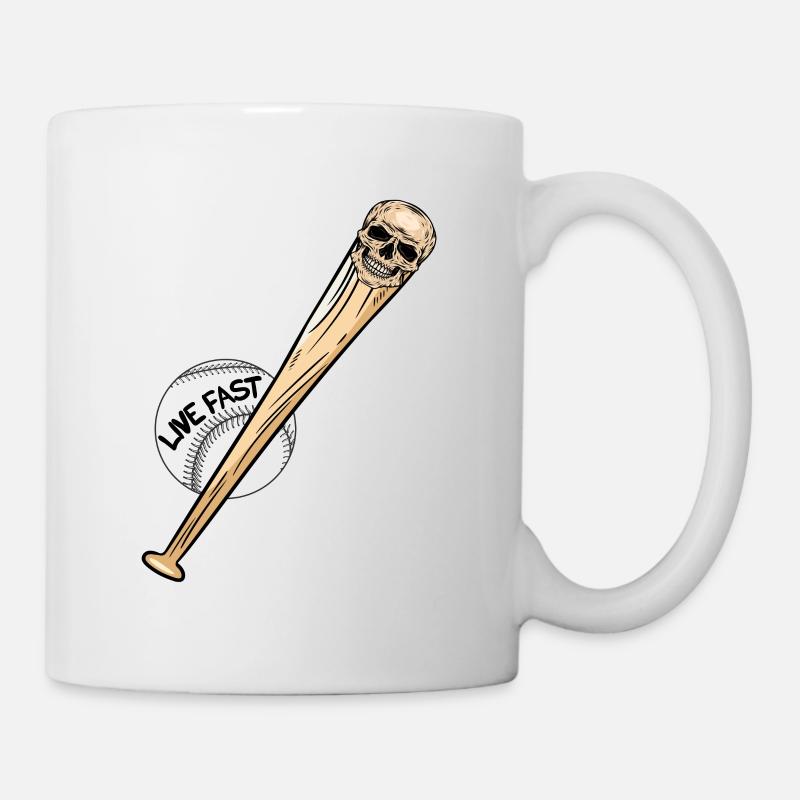 Baseball-Schädel Baseball Skull - Tasse - Weiß