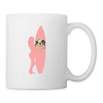 Surfer Girl - Mug blanc - blanc - Droite
