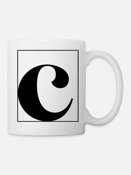 Buchstaben-Alphabet c - Tasse - Weiß