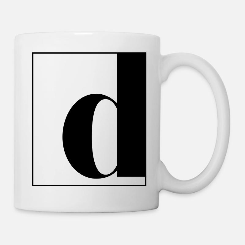 Buchstabenalphabet d - Tasse - Weiß