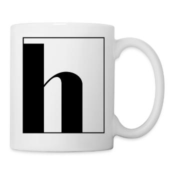 Buchstaben-Alphabet h - Tasse - Weiß - Rechts