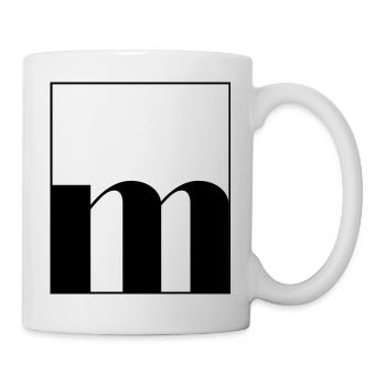 Lettre alphabet m - Mug blanc - blanc - Droite