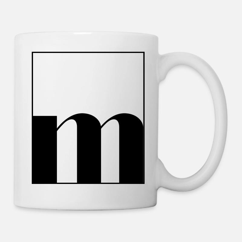 Lettre alphabet m - Mug blanc - blanc