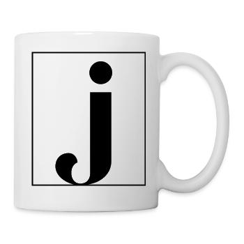 Lettre alphabet j - Mug blanc - blanc - Droite