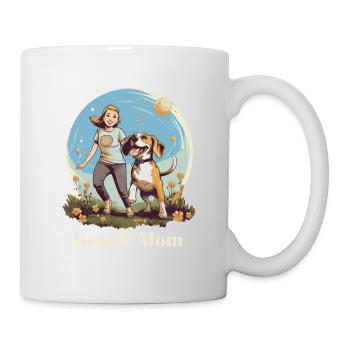 Beagle Mama - Hunde Liebhaberinnen Geschenkidee - Tasse - Weiß - Rechts