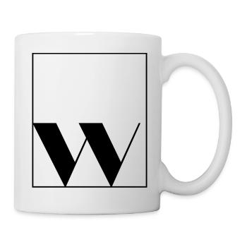Buchstaben-Alphabet w - Tasse - Weiß - Rechts