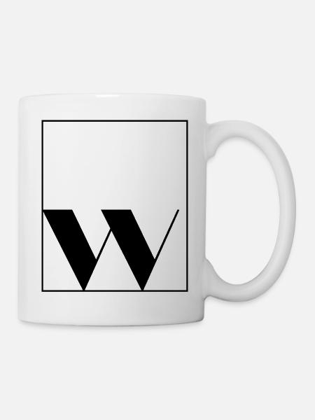 Buchstaben-Alphabet w - Tasse - Weiß