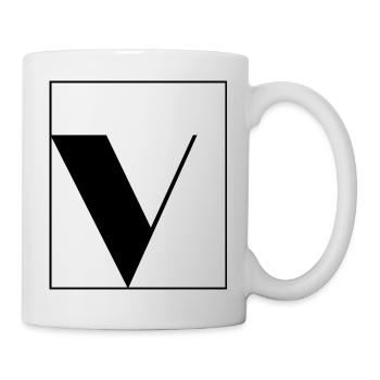 Lettre alphabet v - Mug blanc - blanc - Droite