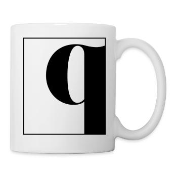Buchstabenalphabet q - Tasse - Weiß - Rechts