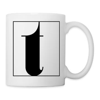 Letter alphabet t - Mug - white - Right