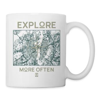 Explorez plus souvent - Mug blanc - blanc - Droite