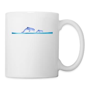 Delphin Dolphin - Tasse - Weiß - Rechts