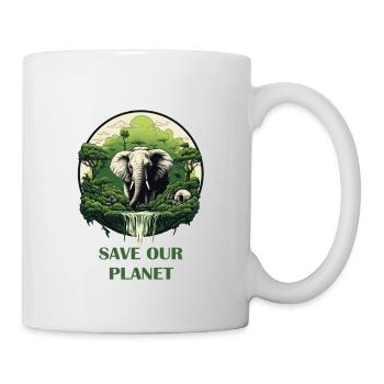 Sauvons notre planète - Protection de l’environnement Protection du climat - Mug blanc - blanc - Droite