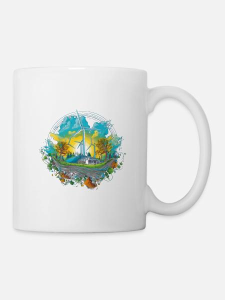 Wind turbine Wind turbines Environmental protection - Mug - white