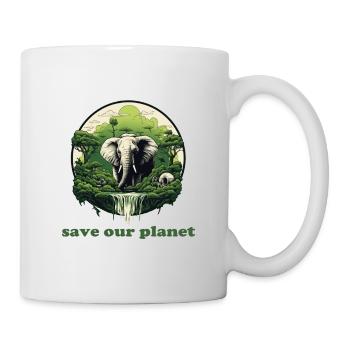 Save our planet - Environmental protection Climate protection - Mug - white - Right